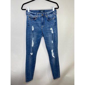 Aeropostale Aero High Rise Distressed Jeggings Size 8 Blue